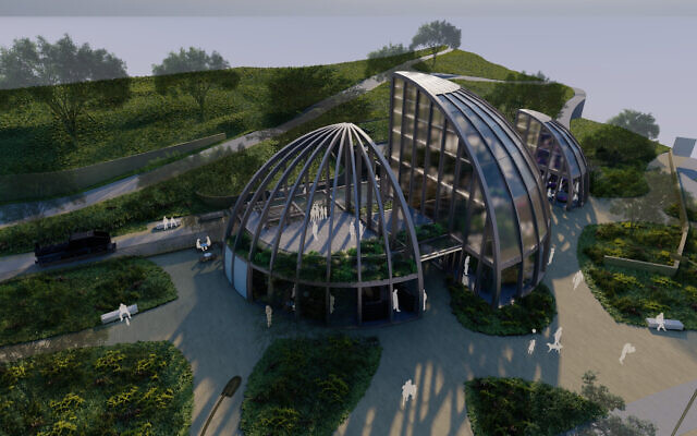 Model for new pavilion at Jerusalem's Botanical Gardens, May 2023. (courtesy, Shlomo Aronson Architects)