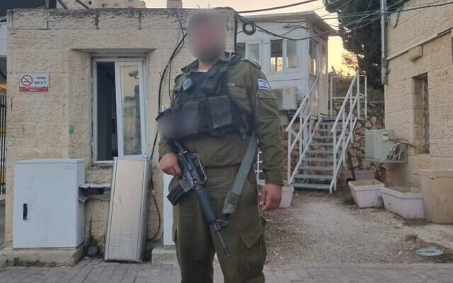 An IDF soldier being held by the Shin Bet on suspicion of a racially motivated attack on an Arab man in Israel. (Courtesy/Honenu)