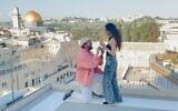 Actor Brett Gelman proposed to his longtime girlfriend, musician Ari Dayan, in Jerusalem last month. (Screenshot via Instagram via JTA)