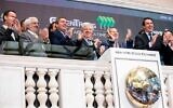Ringing the opening bell at the New York Stock Exchange. Third from left is Israel Talpaz, cofounder and CEO of SeeTree, April 28, 2023. (NYSE)