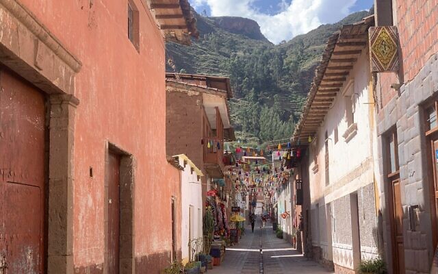 A view of a street in Pisac, Peru. (Jacob Kessler/ JTA)