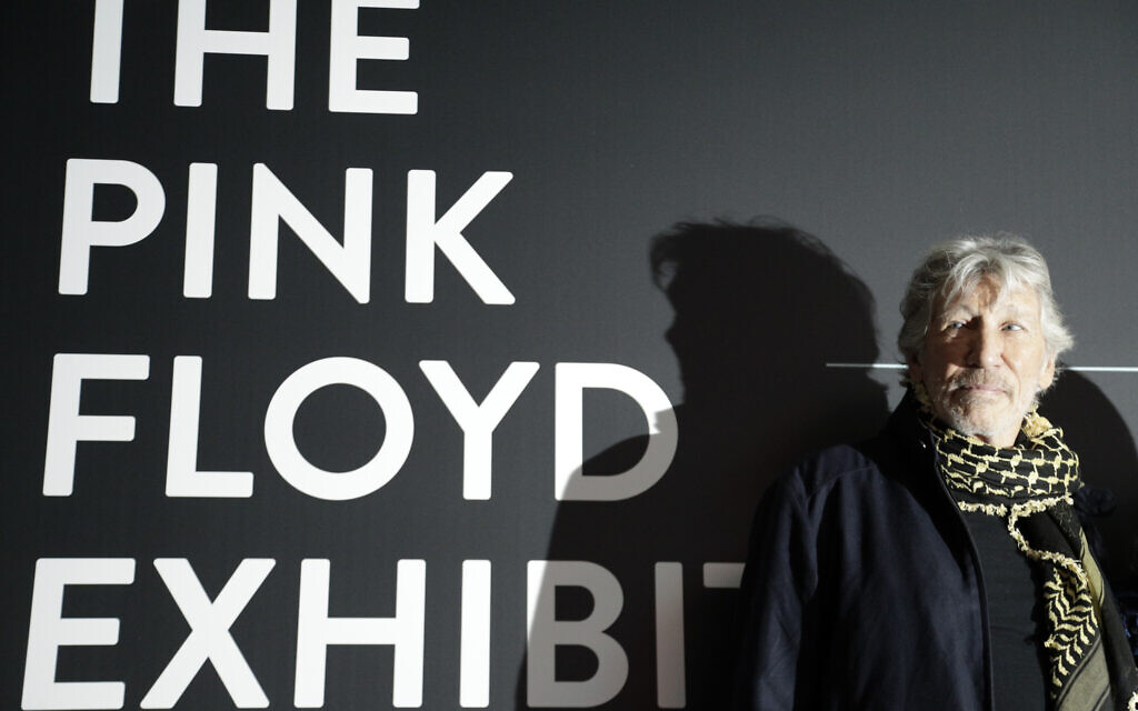 Pink Floyd's Roger Waters poses for photographers during a press conference to present 'The Pink Floyd Exhibition: Their Mortal Remains,' in Rome, January 16, 2018. (AP Photo/Gregorio Borgia)