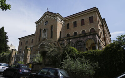 A view of a former monastery, in Rome, May 29, 2023, situated on a quiet residential street, which once sheltered Jews fleeing deportation in World War II. (AP Photo/Alessandra Tarantino)