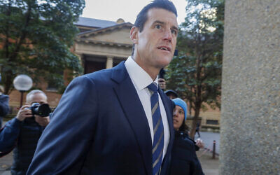 Ben Roberts-Smith arrives at the Federal Court in Sydney, on June 9, 2021. (AP Photo/Rick Rycroft, File)