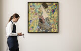 Gustav Klimt's 'Dame mit Fächer' is shown in this hand-out image released by Sotheby's. (Sotheby's via AP)