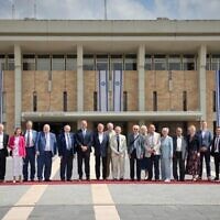 A group of members from Britain's House of Lords at the Knesset, May 2023. (Knesset spokesperson)