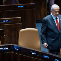 Prime Minister Benjamin Netanyahu in the Knesset on May 29, 2023. (Yonatan Sindel/Flash90)