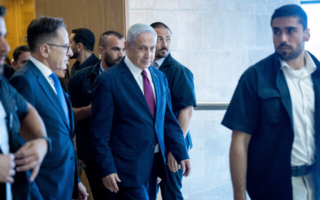 Prime Minister at the Knesset on June 14, 2023. (Yonatan Sindel/Flash90)