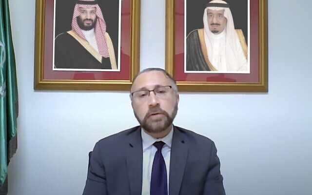 Fahad Nazer, spokesman for Saudi Arabia's embassy in Washington, speaks to Arab News in an interview published June 13, 2023. (Screenshot: YouTube; used in accordance with Clause 27a of the Copyright Law)