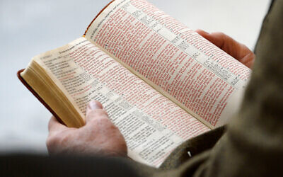 The Bible is read aloud at the Utah Capitol, November 25, 2013. (Steve Griffin/The Salt Lake Tribune via AP, File)
