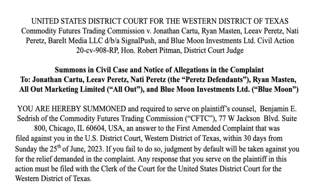 SUMMONS:UNITED STATES DISTRICT COURT FOR THE WESTERN DISTRICT OF TEXAS - Sponsored Content - Vimarsana News