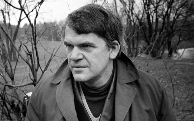 File: Czech writer Milan Kundera poses in a garden in Prague on October 14, 1973. (AFP)