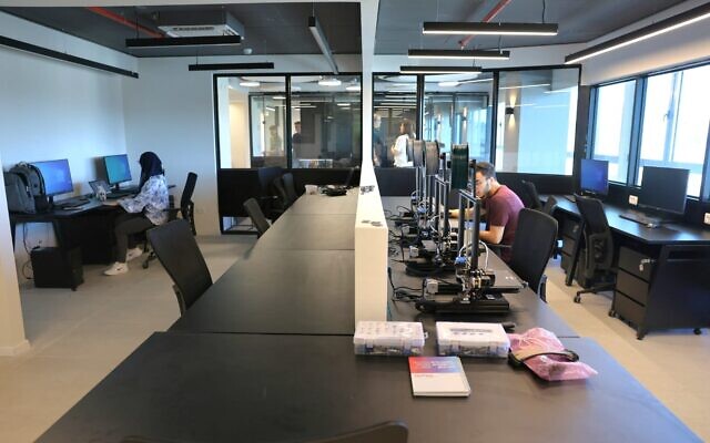 Eastech high-tech campus workspace in East Jerusalem. (Courtesy)