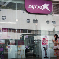 View of a Cellcom store in Tel Aviv, on September 24, 2019. (Miriam Alster/FLASH90)