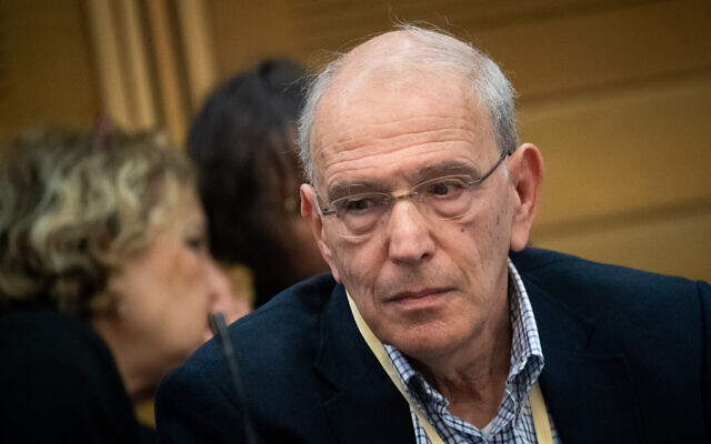 Former State Attorney Moshe Lador attends a conference at the Knesset on December 11, 2019 (Yonatan Sindel/Flash90)