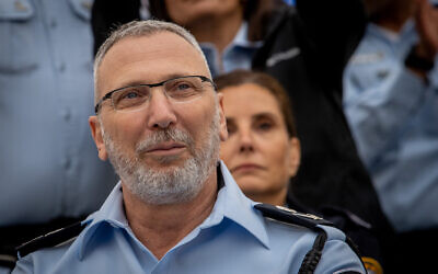 Israel Police Tel Aviv District Commander at the National Headquarters of the Israel Police in Jerusalem April 20, 2023. (Oren Ben Hakoon/Flash90)