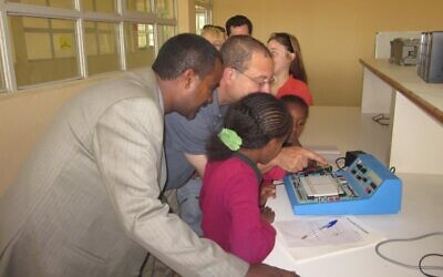 STEMpower founder Mark Gelfand at a STEM center in Africa in an undated photograph. (courtesy)