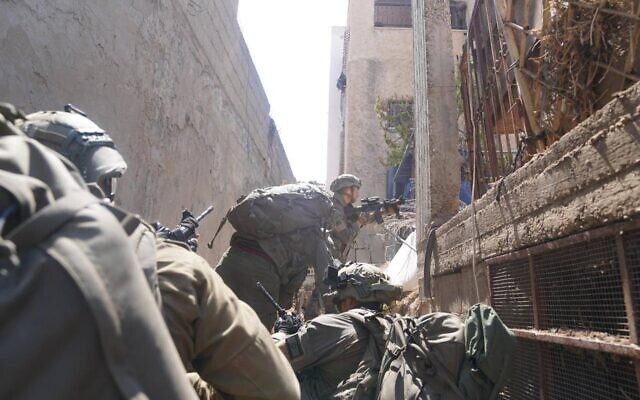 Israeli troops operate in the West Bank city of Jenin, July 3, 2023. (Israel Defense Forces)
