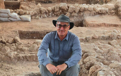 Prof. Aren M. Maeir at the Tell es Safi/Gath excavation, summer 2021. (courtesy)