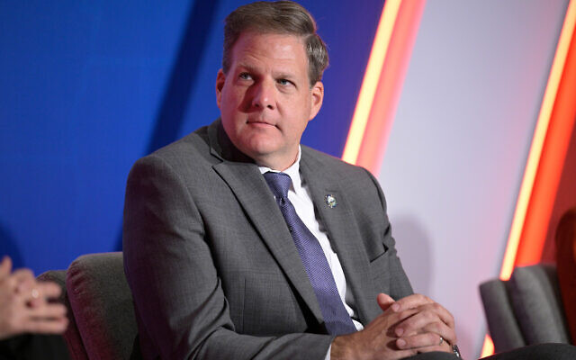 New Hampshire Governor Chris Sununu takes part in a panel discussion during a Republican Governors Association conference on November 15, 2022, in Orlando, Florida. (AP Photo/Phelan M. Ebenhack, File)