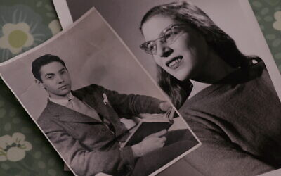Photos of Ted and Joan Hall in 'A Compassionate Spy.' (Courtesy of Magnolia Pictures)