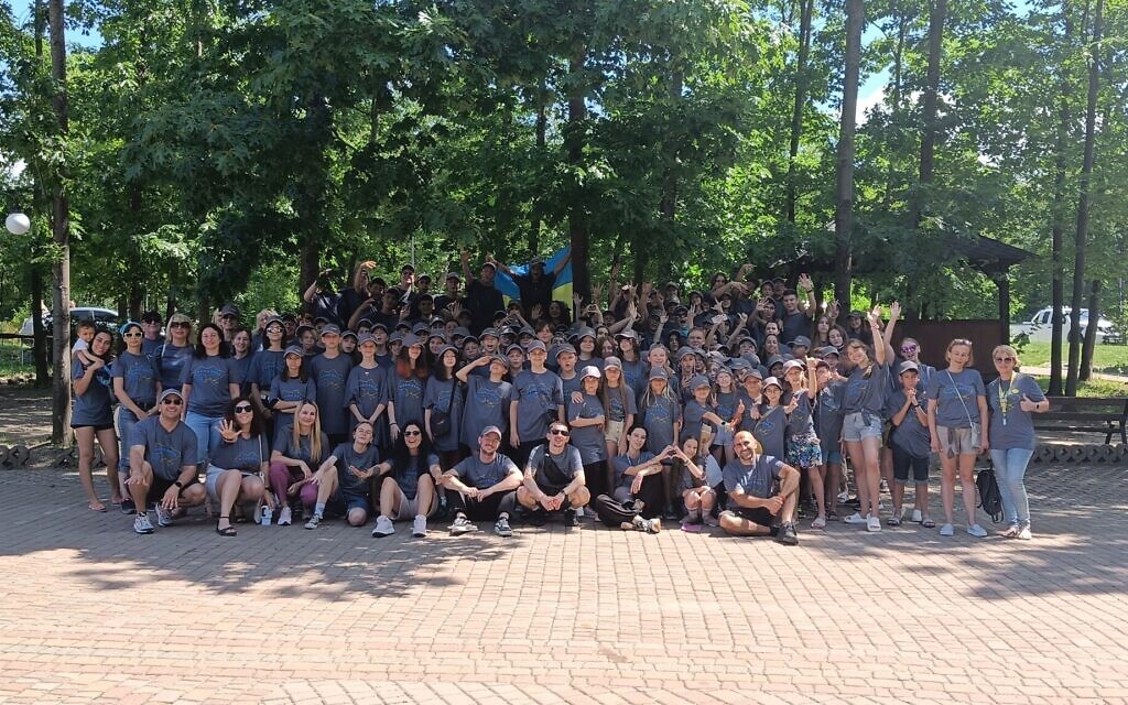 Over 100 campers traveled to Ramah Yachad’s Ukraine campus for the 2023 session, after a year’s war-induced interruption. (Courtesy Midreshet Schechter via JTA)