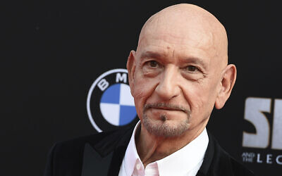 Sir Ben Kingsley arrives at the premiere of "Shang-Chi and the Legend of the Ten Rings" on August 16, 2021, at the El Capitan Theatre in Los Angeles. (Photo by Jordan Strauss/Invision/AP)