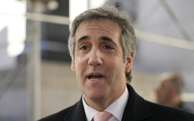 Donald Trump's former lawyer and fixer Michael Cohen speaks to reporters after giving testimony before a grand jury investigating hush money payments he arranged and made on behalf of Trump, in New York, on March 15, 2023. (AP/Mary Altaffer)