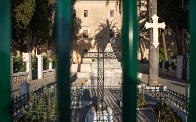 View of the Stella Maris Monastery in the northern Israeli city of Haifa, August 1, 2023. (Shir Torem/Flash90)