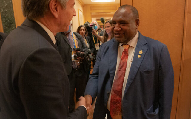 US Secretary of State Antony Blinken meets with Papua New Guinea Prime Minister James Marape, 17 November 2022 (public domain)