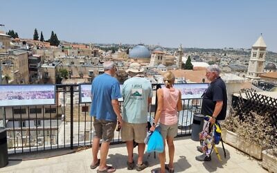 A view of Jerusalem from the rooftop of the Christian Information Center. (Shmuel Bar-Am)