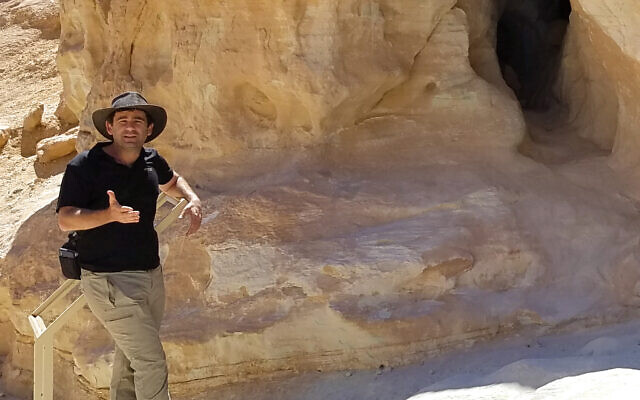 Tel Aviv University Prof. Erez Ben-Yosef at Timna National Park. (Courtesy)