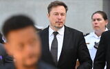 File: X (formerly Twitter) CEO Elon Musk leaves a US Senate bipartisan Artificial Intelligence (AI) Insight Forum at the US Capitol in Washington, DC, on September 13, 2023. (Mandel Ngan/AFP)