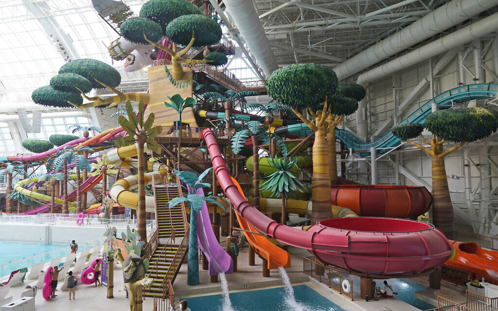 The DreamWorks Water Park is seen at the American Dream mall in East Rutherford, New Jersey, September 15, 2021. (AP Photo/Seth Wenig)