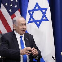 Prime Minister Benjamin Netanyahu meets with US President Joe Biden in New York, Wednesday, Sept. 20, 2023 (AP Photo/Susan Walsh)