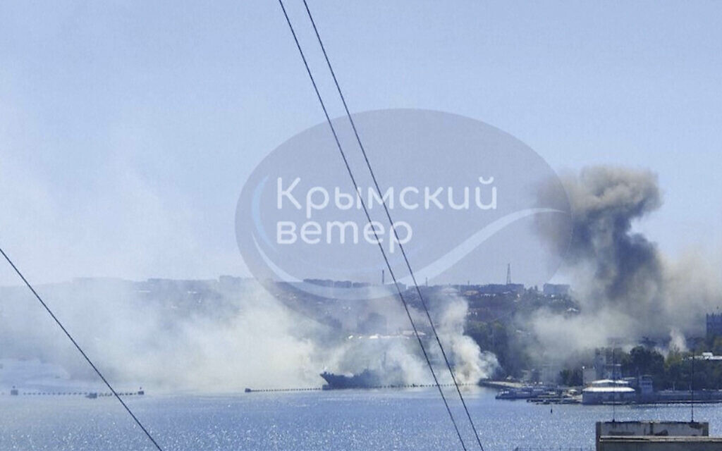 Ukraine strikes Russia’s naval headquarters in Crimea