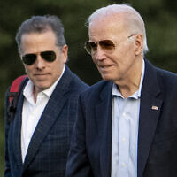 File: US President Joe Biden, and his son Hunter Biden arrive at Fort McNair, June 25, 2023, in Washington. (AP Photo/Andrew Harnik)