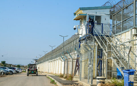 Illustrative: View of the Gilboa Prison, near the Jordan Valley, December 5, 2022. (Avshalom Sassoni/Flash90)