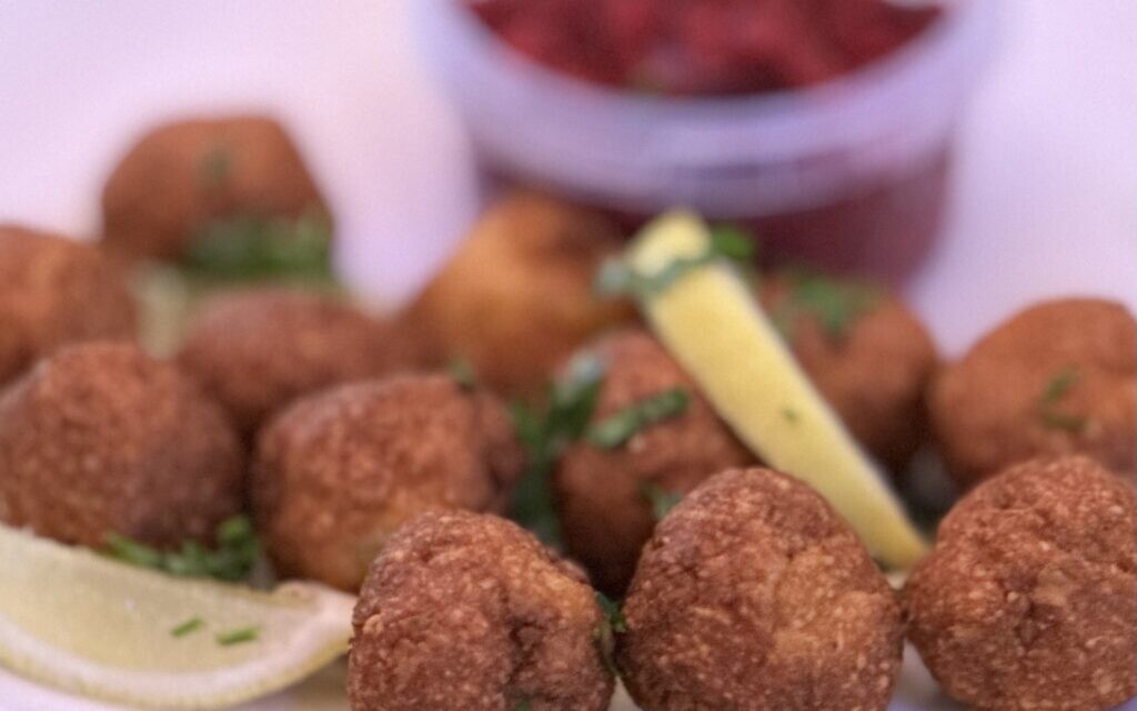 Fried gefilte fish from Deli 613 in Dublin. (Courtesy)