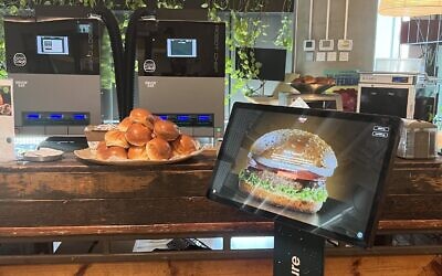 SavorEat’s 3D-printing robots for plant-based meat alternatives deployed on the campus of the University of Denver. (Courtesy)
