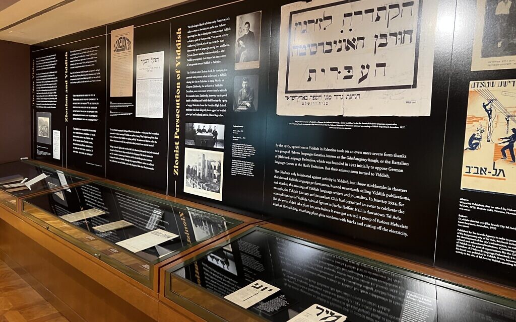 'Palestinian Yiddish:  A Look at Yiddish in the Land of Israel Before 1948,' at the YIVO Institutw for Jewish Research in Manhattan, September 2023. (Eddy Portnoy/ YIVO via JTA)