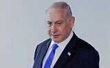 Netanyahu arrives to meet with UN Secretary-General Antonio Guterres at the United Nations Headquarters on September 20, 2023 in New York City. (Kena Betancur/Getty Images/AFP)