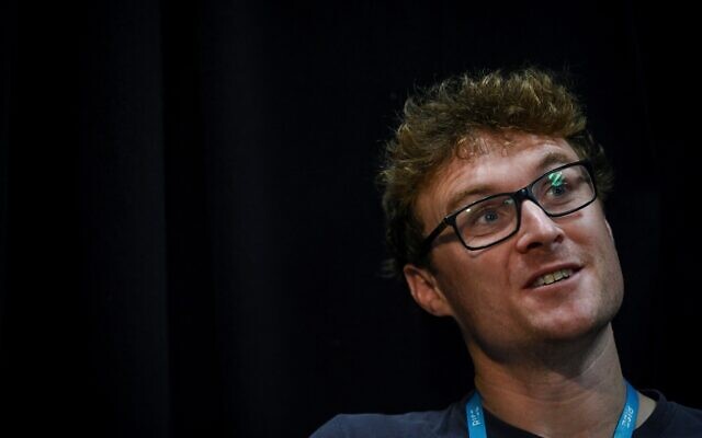 Web Summit's CEO and Founder Paddy Cosgrave gives an interview at the Europe's largest tech conference, the Web Summit, in Lisbon on November 2, 2022. (Patricia De Melo Moreira/AFP)