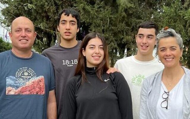 From left: Aviv, Yonatan, Rotem, Yiftach and Livnat Kutz. The entire family was murdered by Hamas terrorists in their Kfar Aza home on October 7, 2023. (Facebook. Used in accordance with Clause 27a of the Copyright Law)