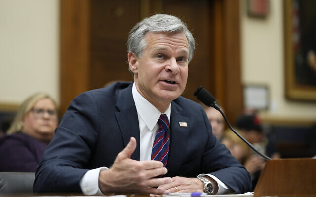 FBI Director Christopher Wray testifies before a House Committee on the Judiciary oversight hearing, July 12, 2023, on Capitol Hill in Washington. . (AP Photo/Patrick Semansky, File)