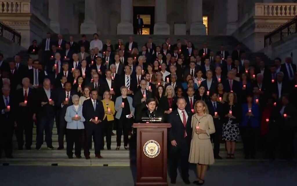 100-plus Congress members attend vigil on Capitol steps for those killed in Hamas attacks - Vimarsana News