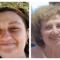 Yelena Trupanov and mother Irena Tati, taken hostage in Kibbutz Nir Oz on October 7, 2023, were freed from Gaza on November 29, 2023. (courtesy)