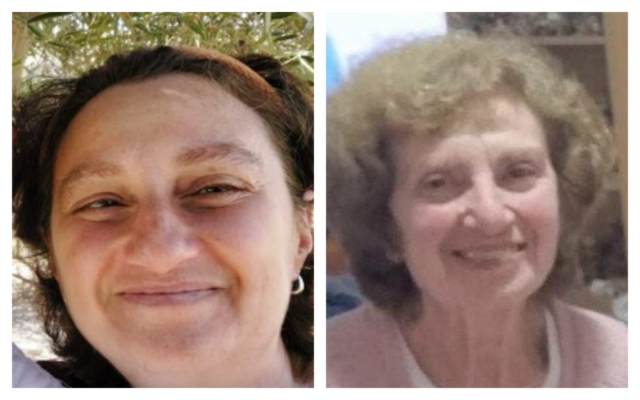 Yelena Trufanova and mother Irena Tati, taken hostage in Kibbutz Nir Oz on October 7, 2023, were freed from Gaza on November 29, 2023. (courtesy)
