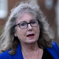 Susan Hall, a lawmaker for the UK Conservative Party, in the town of Ruislip near London, July 21, 2023. (Justin Tallis/AFP)
