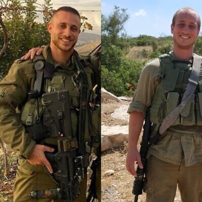 Yishay (left) and Noam Slotkin (IDF)